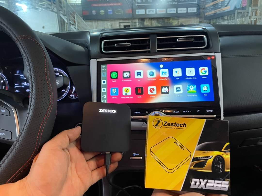 Kết nối cục android box ô tô DX265 với màn hình Zin dễ dàng