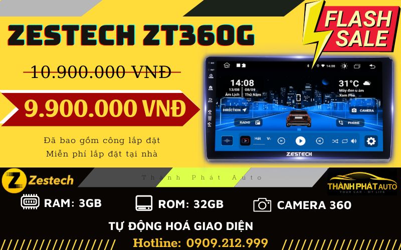 Báo Giá Màn Hình Android Zestech Có Camera 360 Giảm Ngay 2 Triệu Đồng