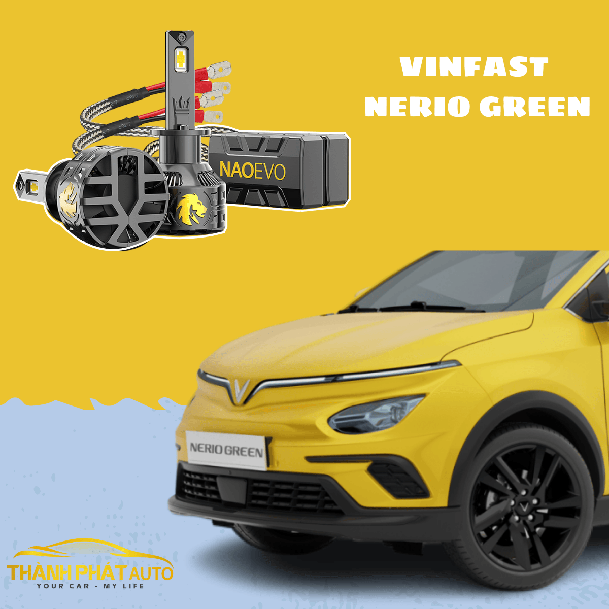 Độ Đèn LED NaoEvo Cho Xe VinFast Nerio Green