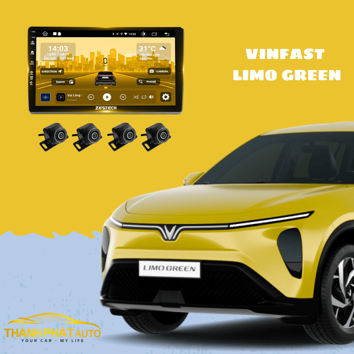 Lắp Camera 360 Cho Xe VinFast Limo Green