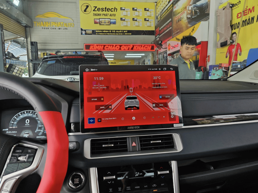 Lắp Màn Hình Android Zestech Xe VinFast Limo Green