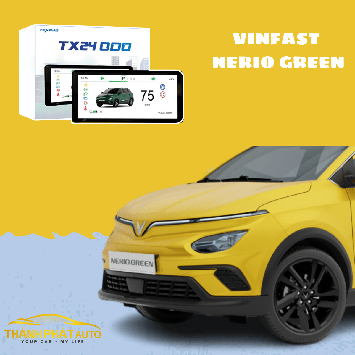 Lắp Màn Hình ODO Cho Xe VinFast Nerio Green