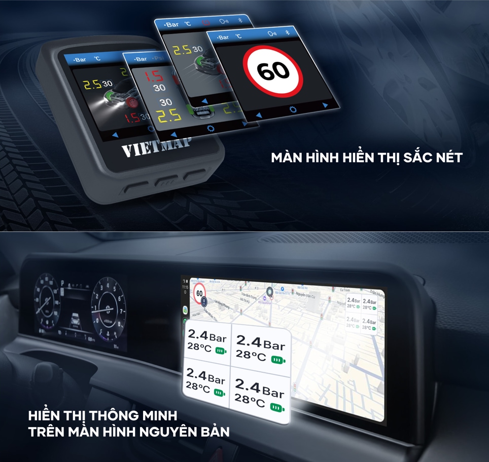 Cảm biến áp suất lốp VietMap TW50