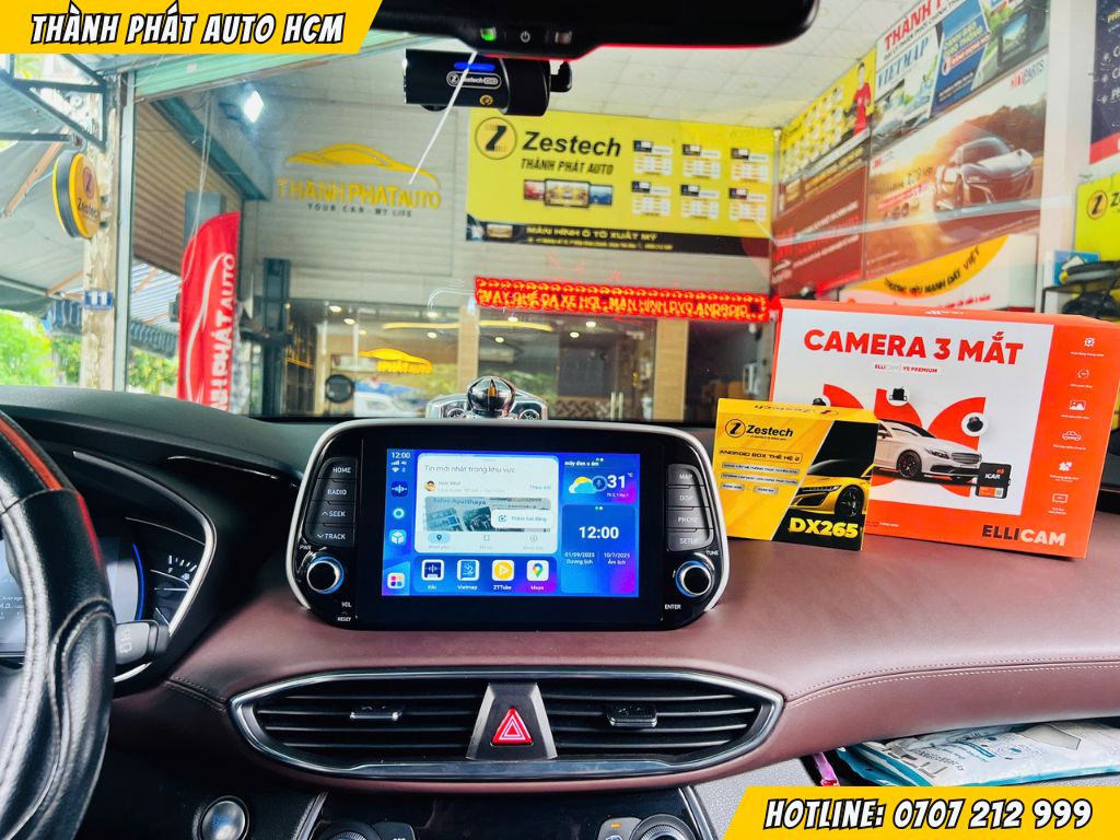 Camera 3 mắt ICAR Santafe 2020