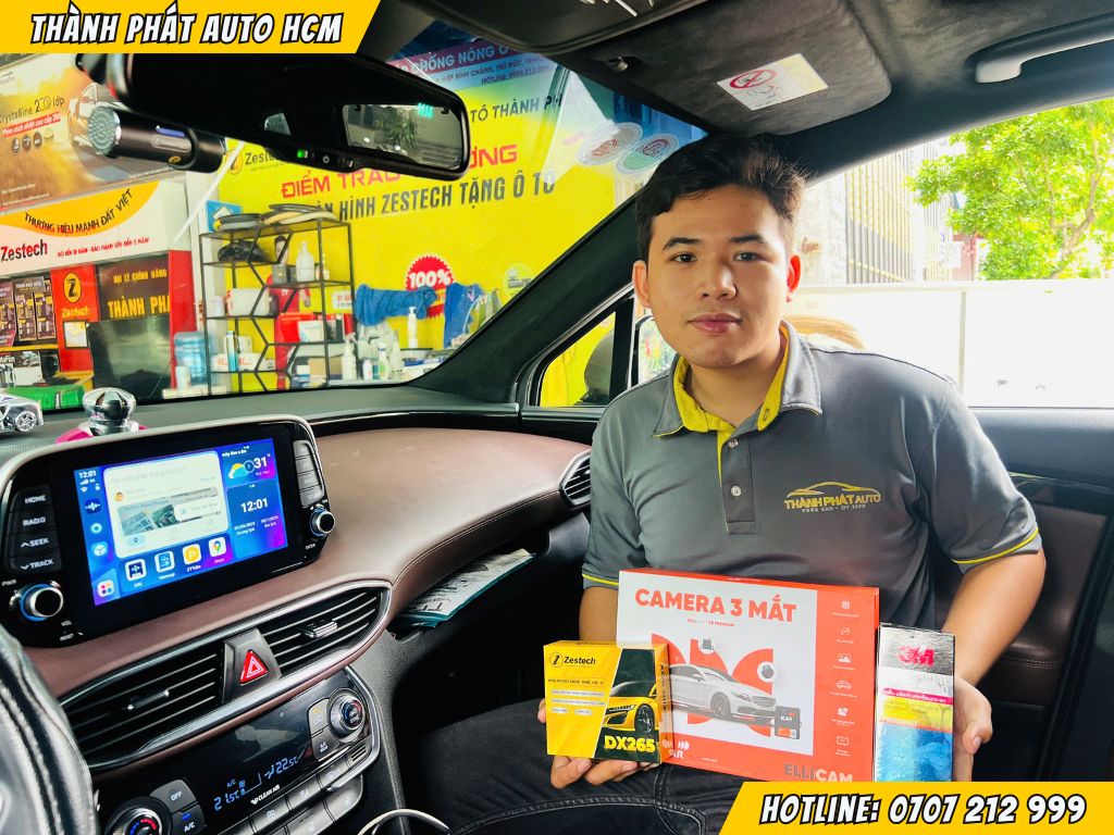 Camera 3 mắt ICAR Santafe 2020