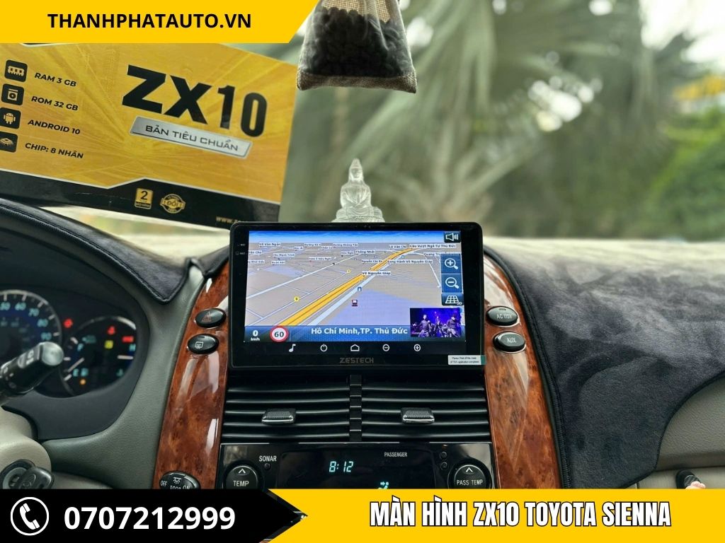 màn hình zx10 xe Sienna
