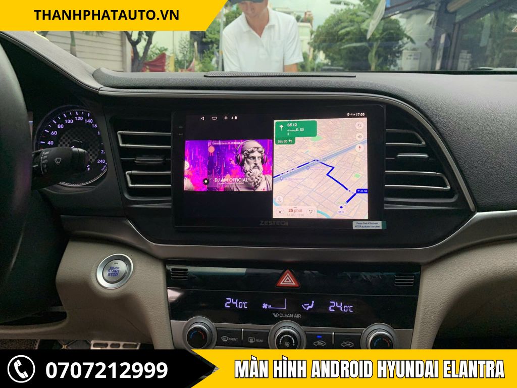 Màn Hình Android Xe Hyundai Elantra – Hiện Đại, Giữ Điện Zin