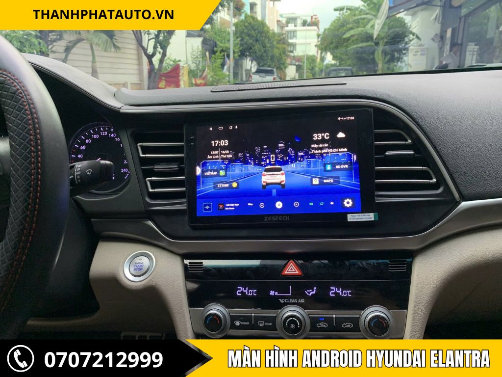 Màn Hình Android Xe Hyundai Elantra – Hiện Đại, Giữ Điện Zin