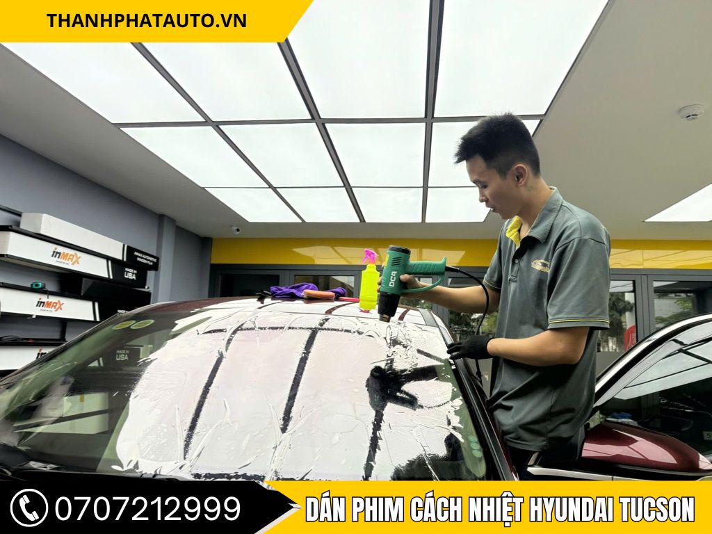 Phim Cách Nhiệt Ô Tô Tại Tây Ninh - Dán phim cách nhiệt cho xe Hyundai Tucson