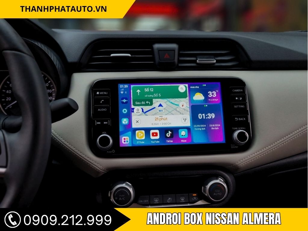 Android Box Nissan Almera 2023‑2025 giúp xe trở nên thông minh hơn