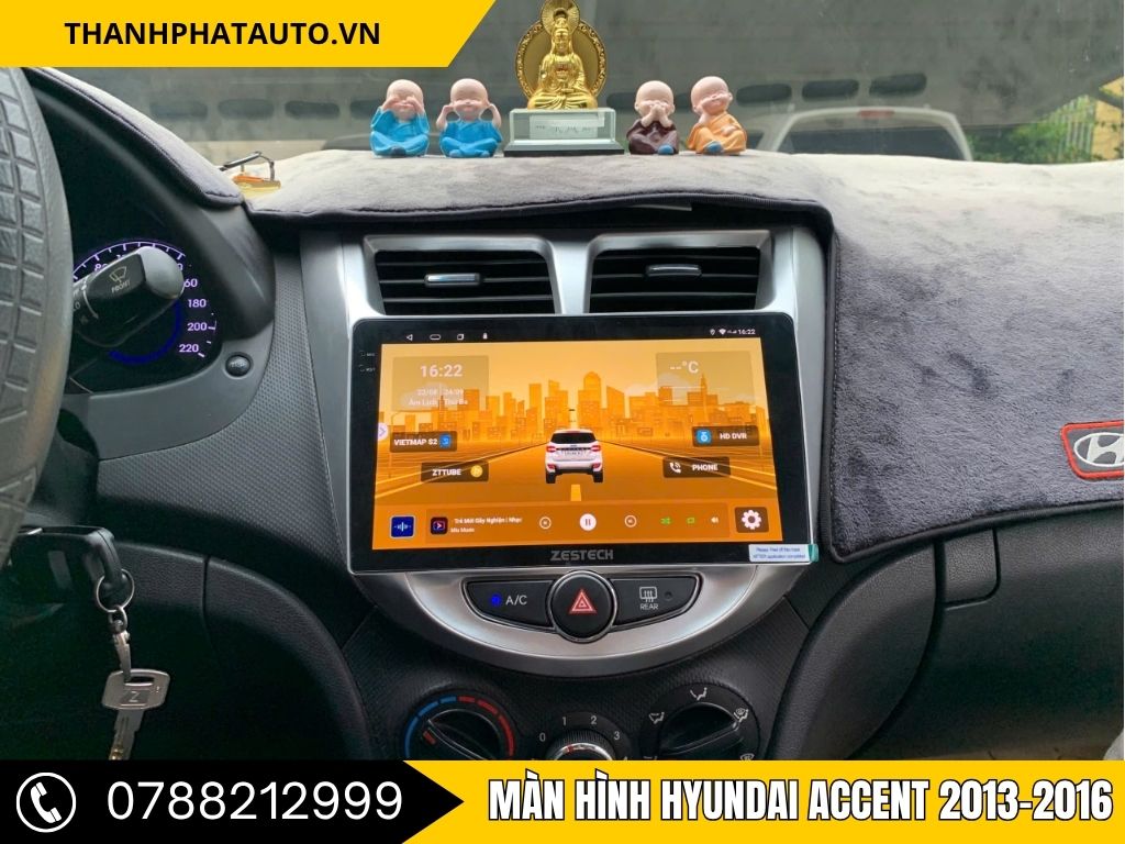 Màn hình Android Hyundai Accent 2015 của bạn trở nên hiện đại hơn với khả năng kết nối nhanh chóng với các ứng dụng như Google Maps, YouTube và các ứng dụng giải trí khác. Hệ thống cảm ứng và giao diện dễ sử dụng sẽ giúp bạn tận hưởng chuyến đi dễ dàng hơn bao giờ hết.