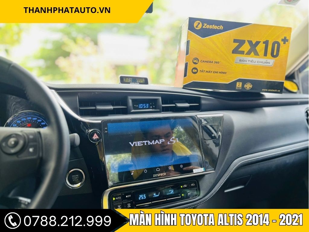 Màn Hình Android Toyota Altis 2016 hiển thị giao diện thông minh, tích hợp cảm ứng đa điểm, lắp đặt tại Thanh Phát Auto.”