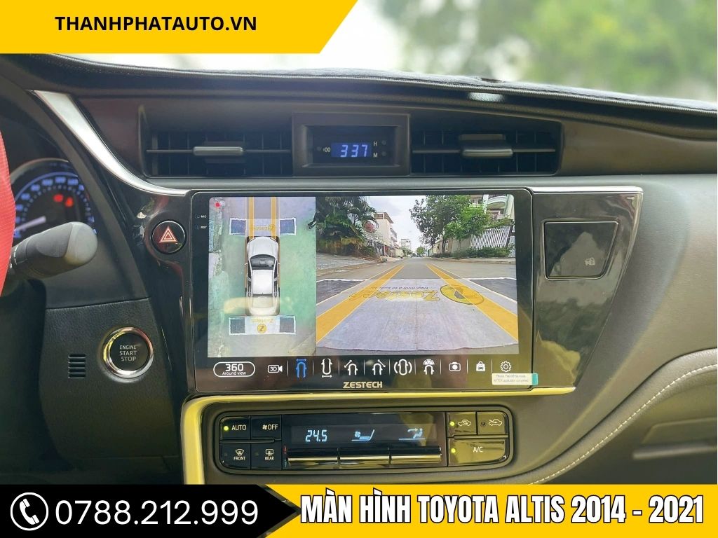 Màn Hình Android Toyota Altis 2016 hiển thị giao diện thông minh, tích hợp cảm ứng đa điểm, lắp đặt tại Thanh Phát Auto.”
