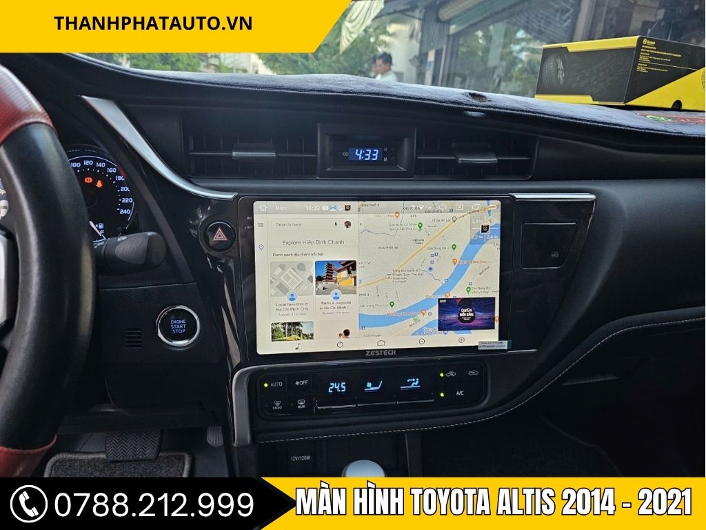“Màn Hình Android Toyota Altis 2014 hiển thị giao diện thông minh, tích hợp cảm ứng đa điểm, lắp đặt tại Thanh Phát Auto.”