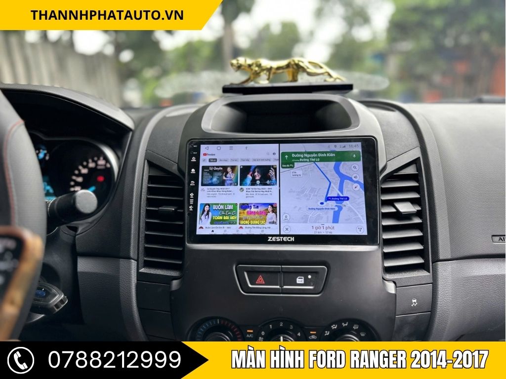 Màn hình Ford Ranger 2014-2017 tích hợp khả năng hỗ trợ kết nối và xem hình ảnh từ các camera ghi hình. Việc sử dụng camera 360 độ giúp việc lái xe và đỗ xe trở nên dễ dàng và an toàn hơn bao giờ hết.