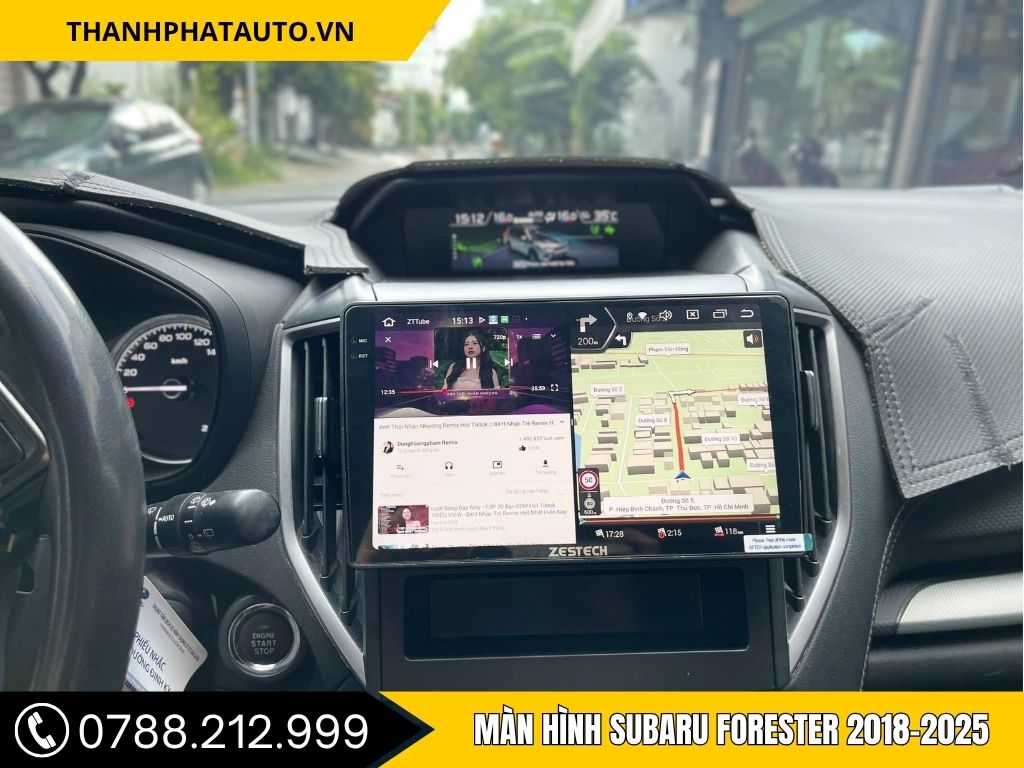 Hình ảnh lắp đặt Màn Hình Subaru Forester 2018-2025 – Nâng Cấp Giải Trí