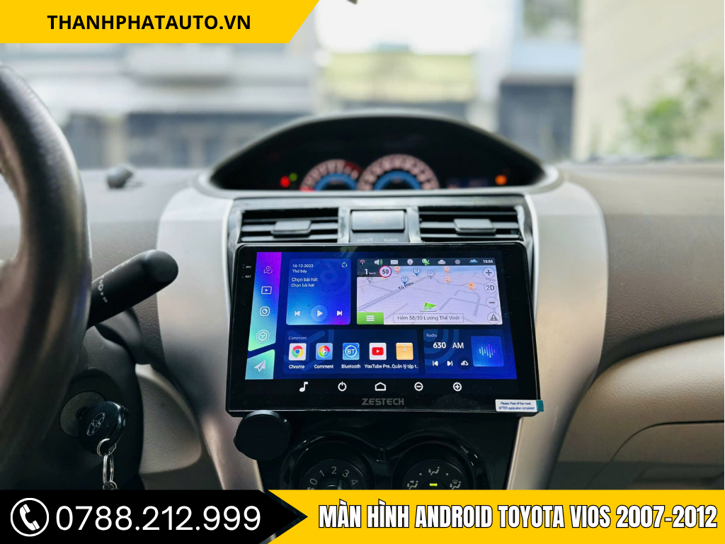 Màn Hình Android Toyota Vios 2008 - Tăng Cường Tiện Nghi Lái Xe