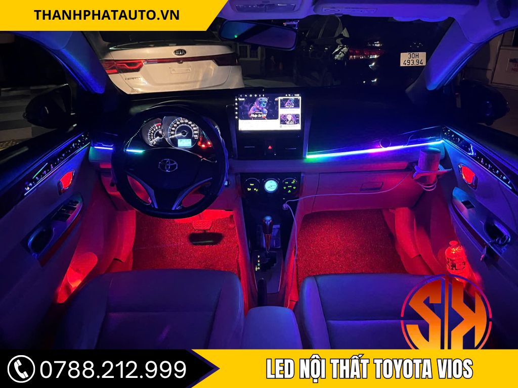 Tổng Hợp Phụ Kiện Toyota Vios - Led Nội Thất Toyota Vios