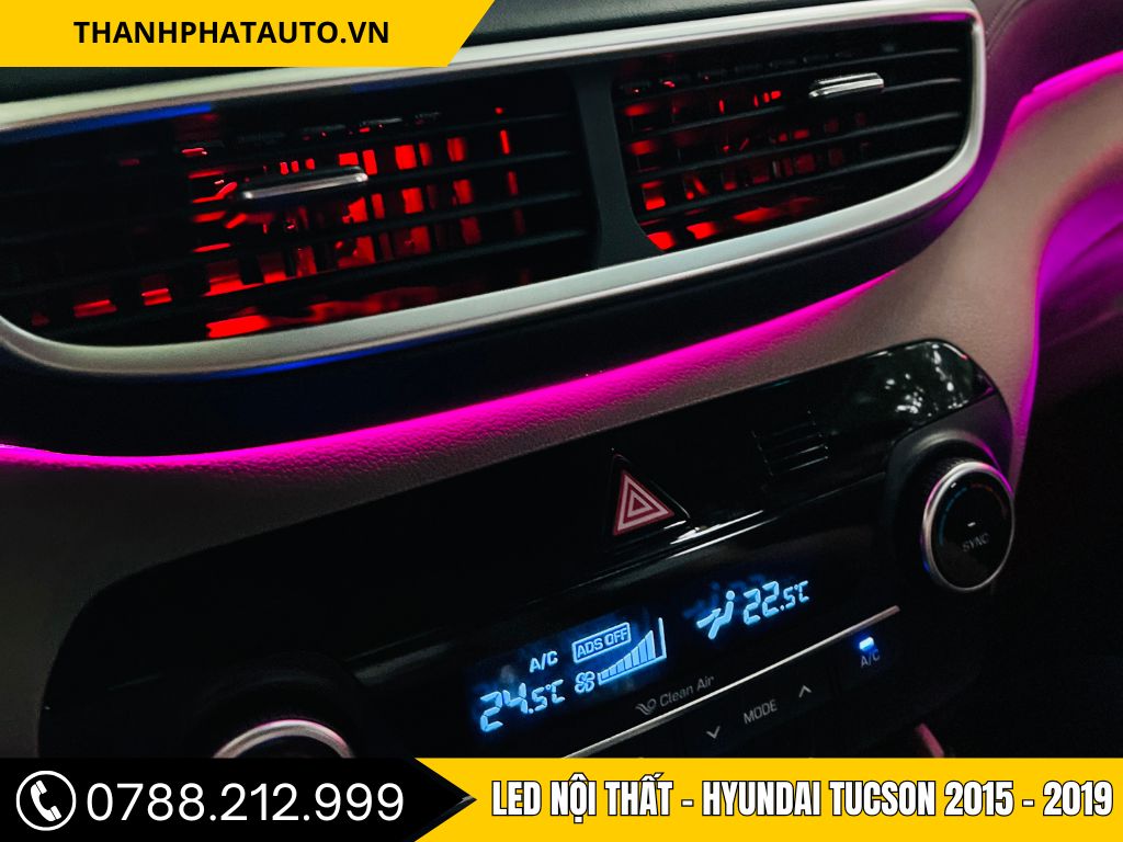 Led viền nội thất cho ô tô