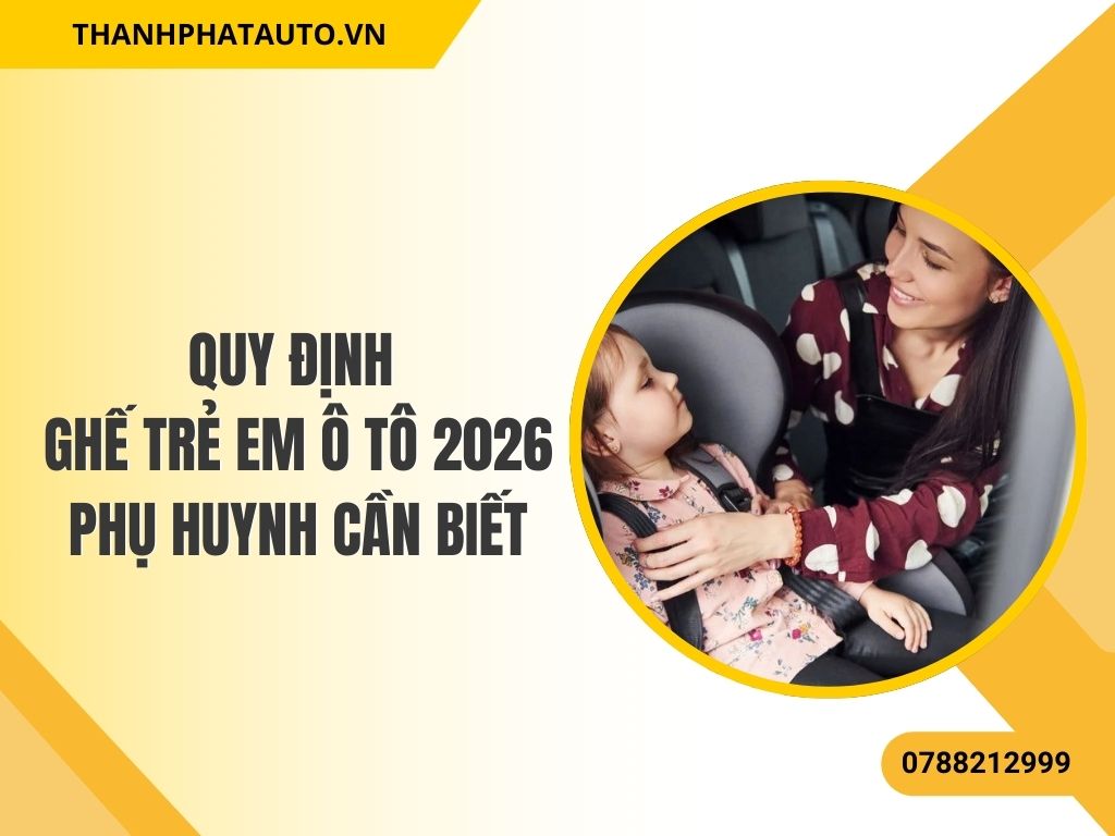 Quy định ghế trẻ em ô tô 2026 - Lựa chọn an toàn cho trẻ khi di chuyển