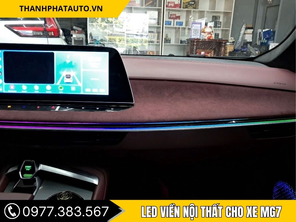 Hình Ảnh Led Viền Nội Thất Cho Xe MG7