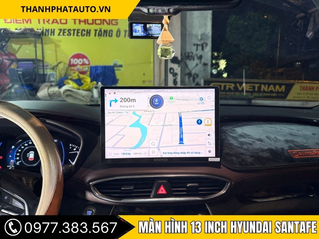 Hình Ảnh Màn Hình 13 Inch Hyundai SantaFe 2019, 2020, 2021