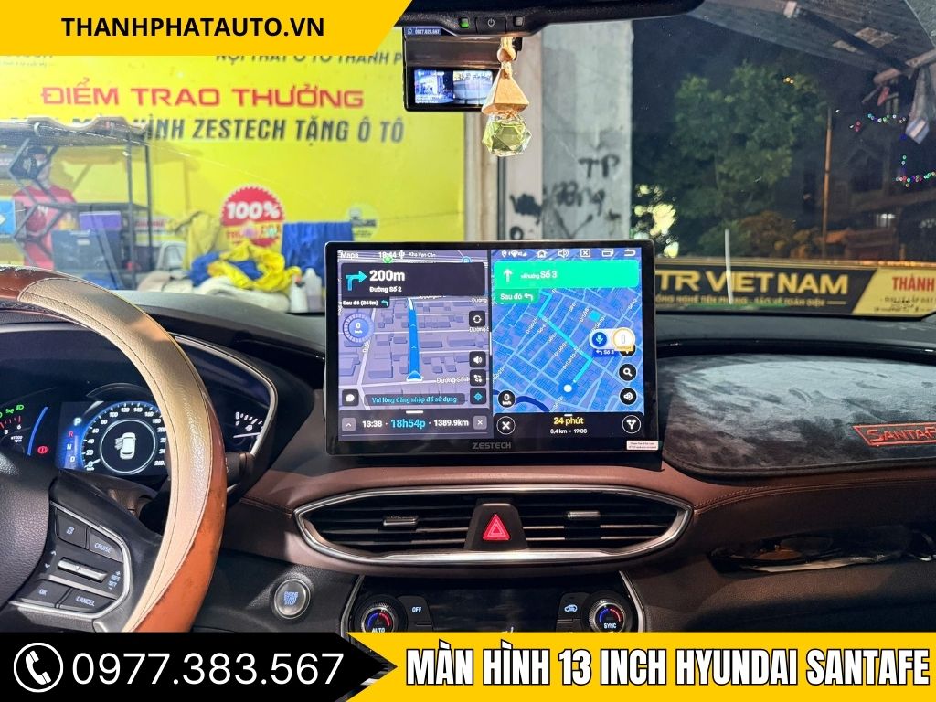 Hình Ảnh Màn Hình 13 Inch Hyundai SantaFe 2019, 2020, 2021