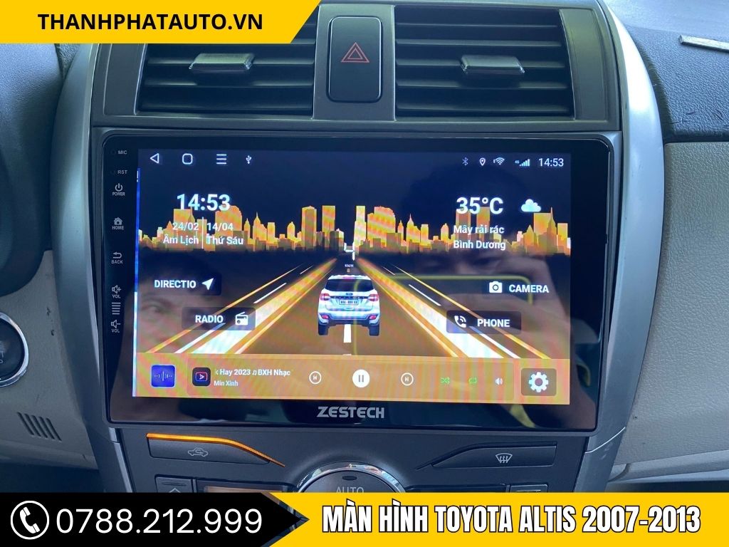 Hình Ảnh Màn Hình Android Toyota Altis 2007, 2008, 2009, 2010, 2011, 2012, 2013