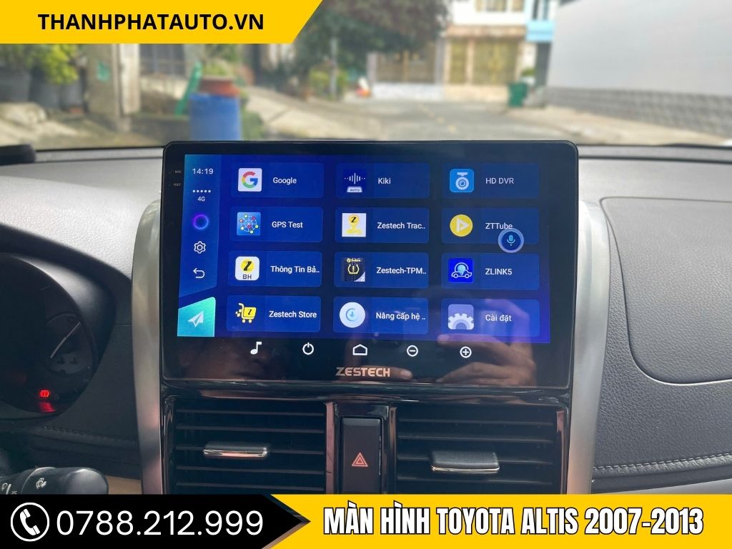 Hình Ảnh Màn Hình Android Toyota Altis 2007, 2008, 2009, 2010, 2011, 2012, 2013