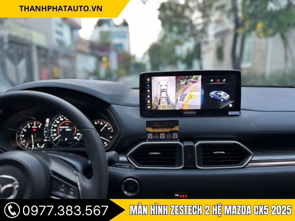 Hình Ảnh Màn Hình Zestech 2 Hệ Mazda CX5 2025