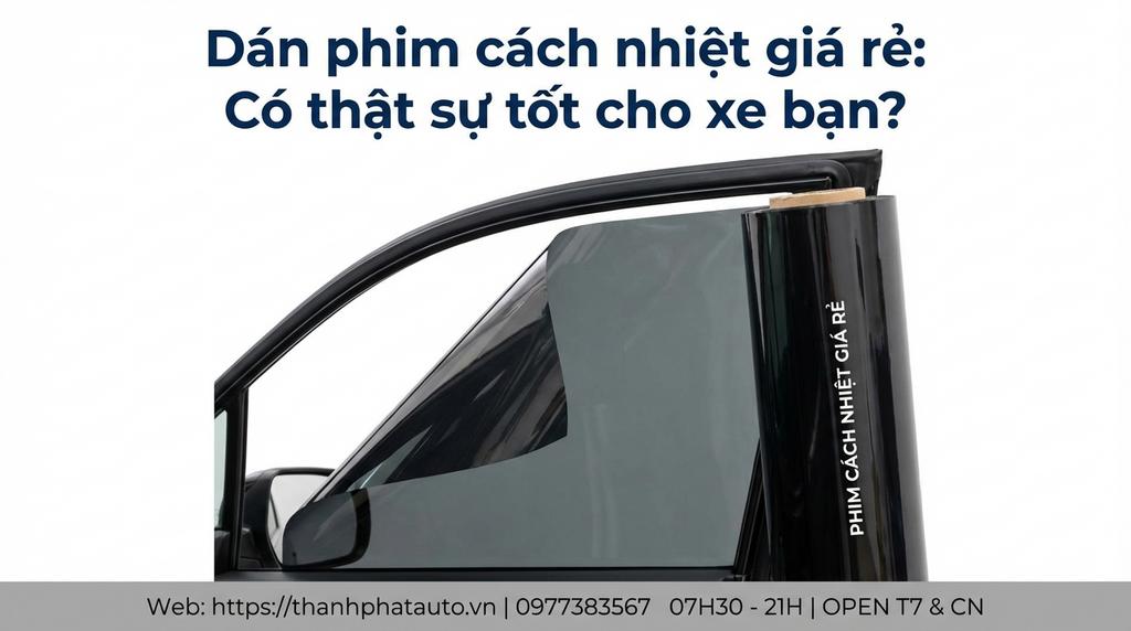 Dán phim cách nhiệt giá rẻ: Có thật sự tốt cho xe bạn?