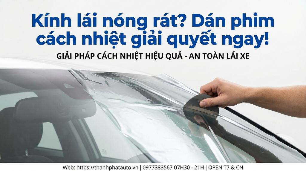 Kính lái nóng rát? Dán phim cách nhiệt giải quyết ngay!