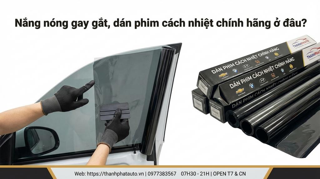 Nắng nóng gay gắt, dán phim cách nhiệt chính hãng ở đâu?