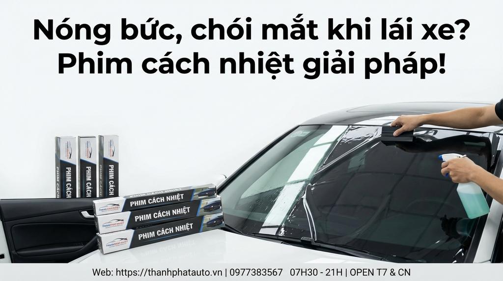 Nóng bức, chói mắt khi lái xe? Phim cách nhiệt giải pháp!