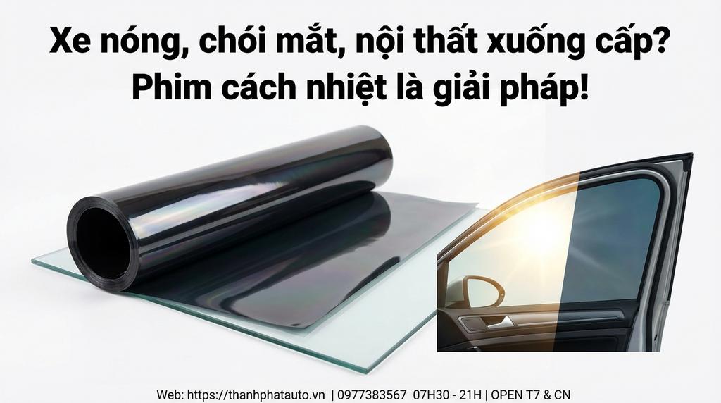 Xe nóng, chói mắt, nội thất xuống cấp? Phim cách nhiệt là giải pháp!