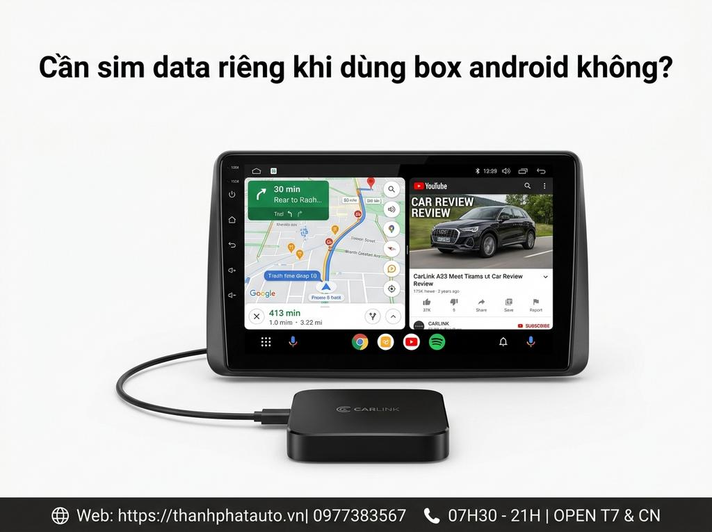 Cần sim data riêng khi dùng box android không?