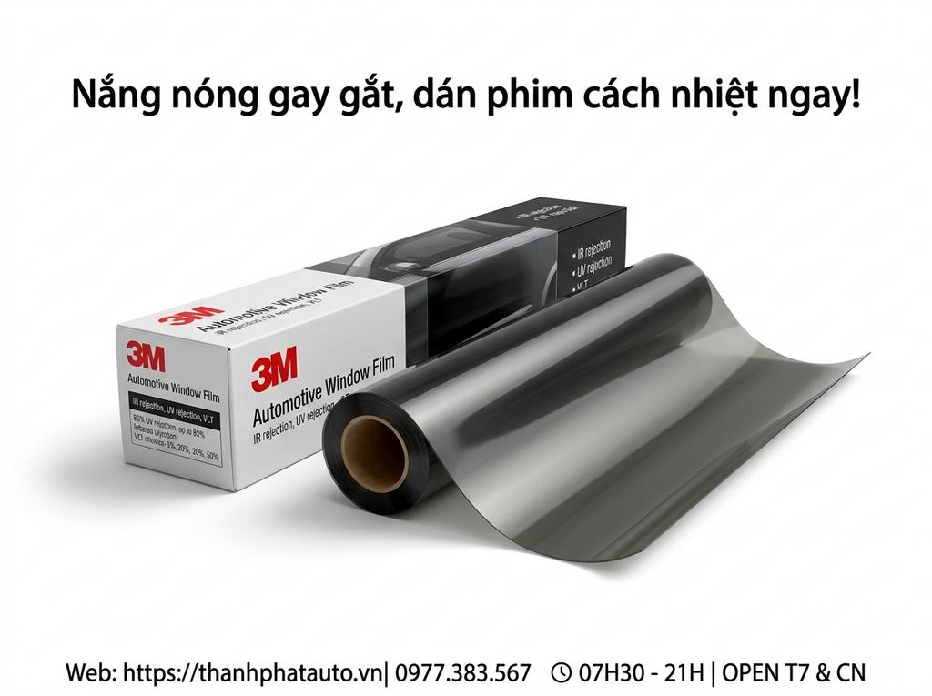 Nắng nóng gay gắt, dán phim cách nhiệt ngay!