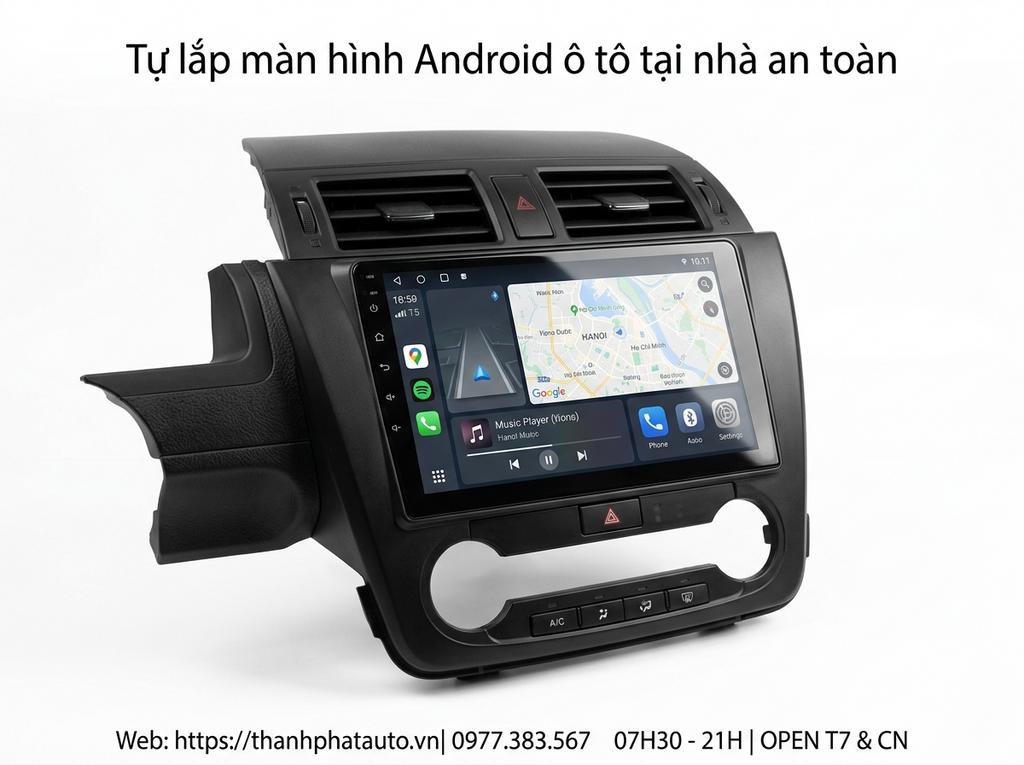 Tự lắp màn hình Android ô tô tại nhà an toàn
