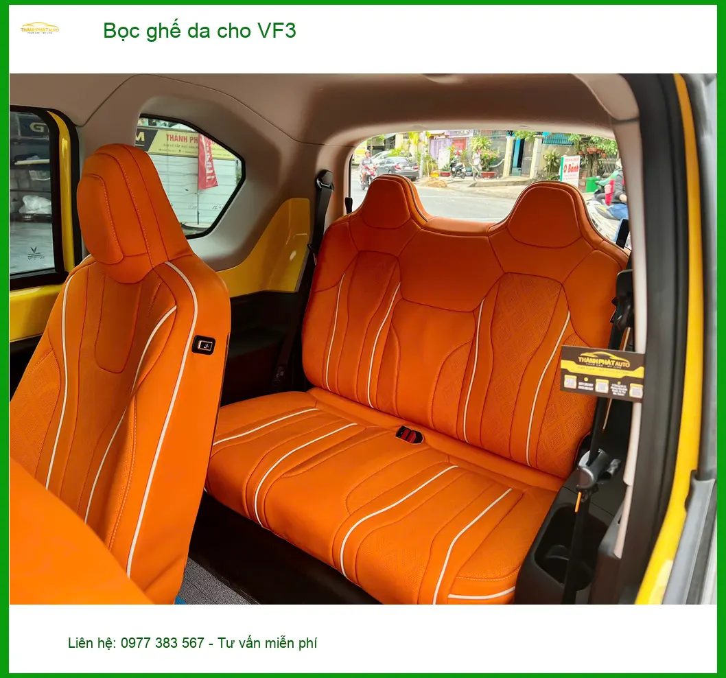Chị Mai bọc ghế da cho VF3 tại Nhà Bè vì nội thất xe cần nâng cấp ảnh thực tế 3