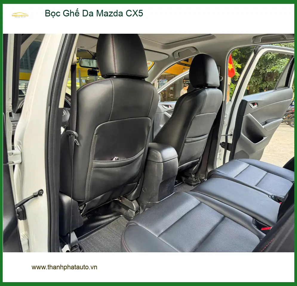 Chị Thư bọc ghế da Mazda CX5 tại Quận 12 vì ghế cũ đã sờn, muốn nâng cấp ảnh thực tế 3