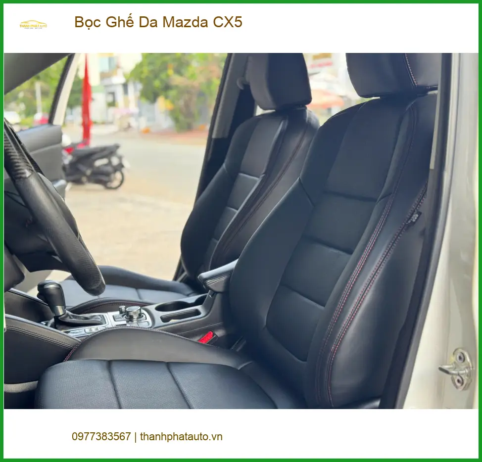Chị Thư bọc ghế da Mazda CX5 tại Quận 12 vì ghế cũ đã sờn, muốn nâng cấp ảnh thực tế 4