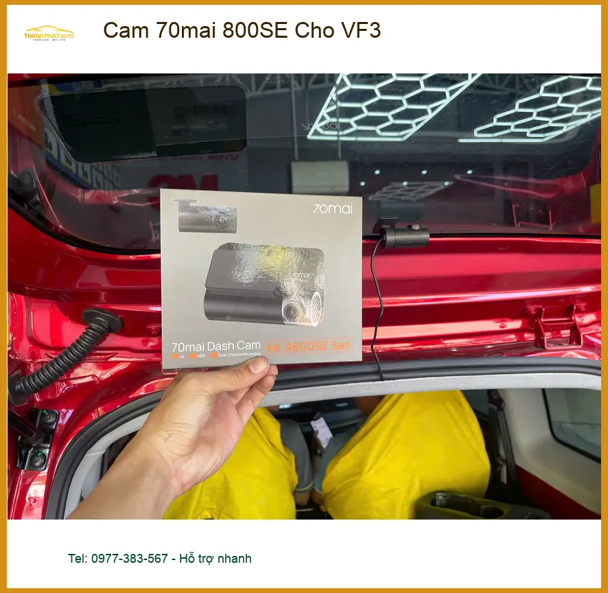 Anh Tùng lắp Camera 70mai 800SE cho VinFast VF3 ở Quận 11