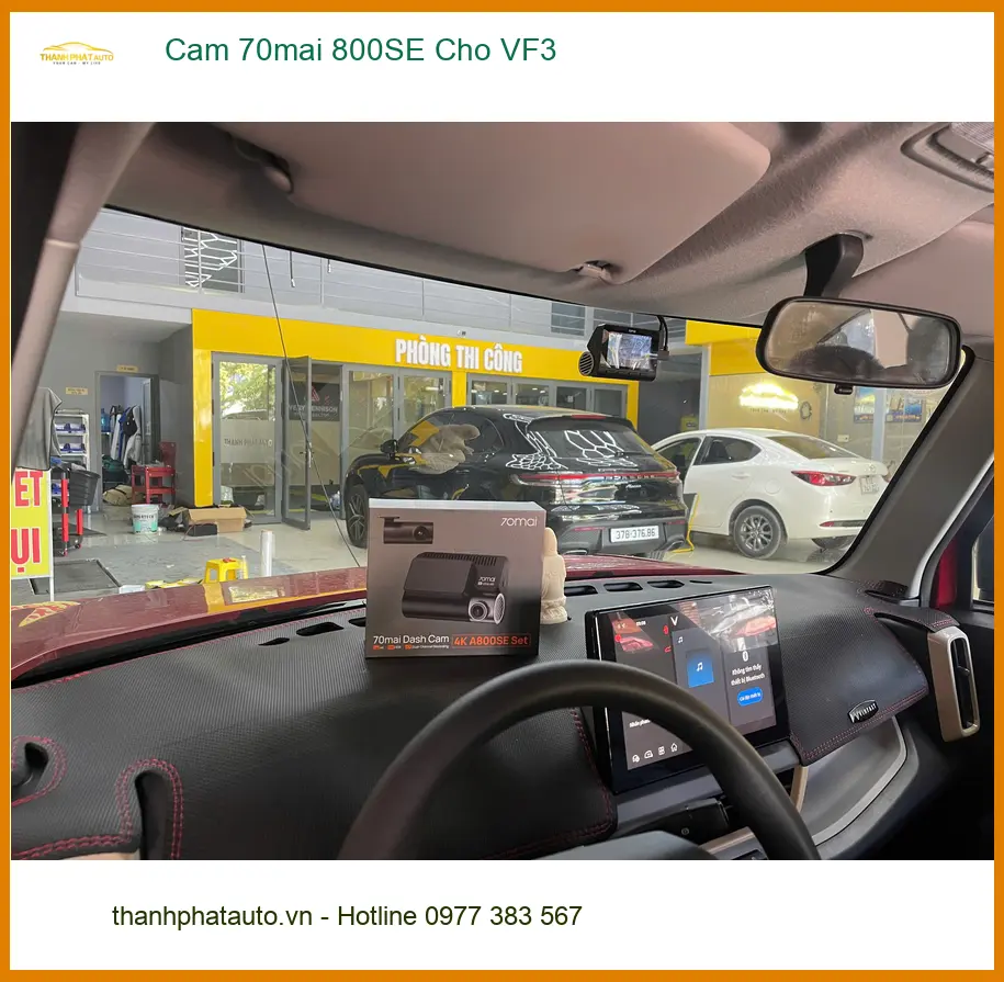 Anh Tùng lắp Cam 70mai 800SE cho VinFast VF3 ở Củ Chi sau va chạm nhỏ