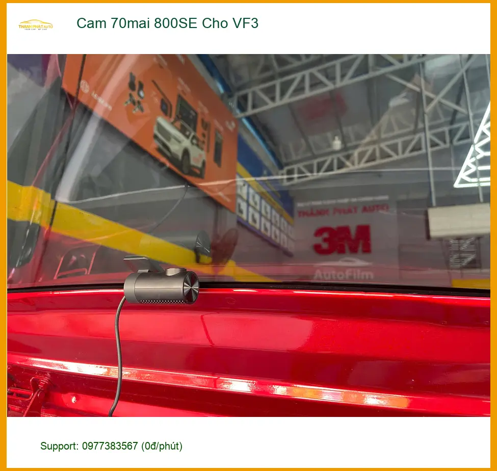 Anh Tùng lắp Cam 70mai 800SE cho VinFast VF3 ở Củ Chi sau va chạm nhỏ ảnh thực tế 4