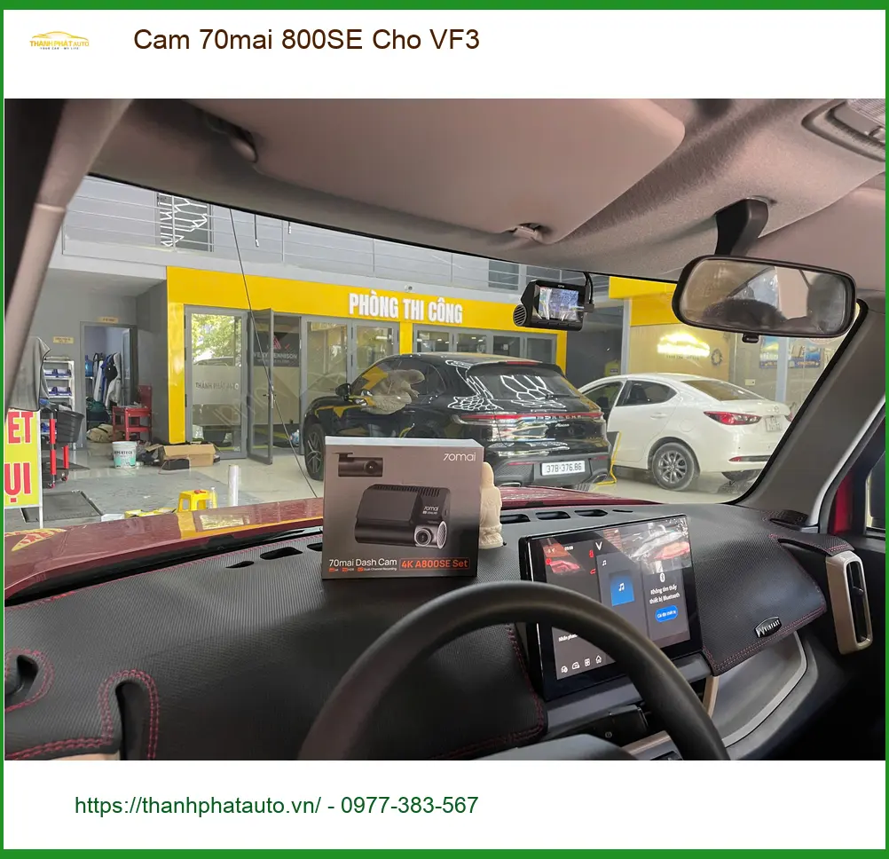 Chú Phước lắp camera 70mai 800SE cho VinFast VF3 tại Quận 9 đảm bảo an toàn ảnh thực tế 2