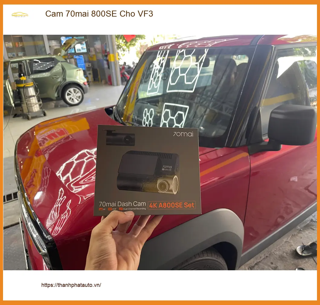 Anh Khải lắp Cam 70mai 800SE cho VF3 Quận 2 để ghi lại hành trình an toàn ảnh thực tế 2