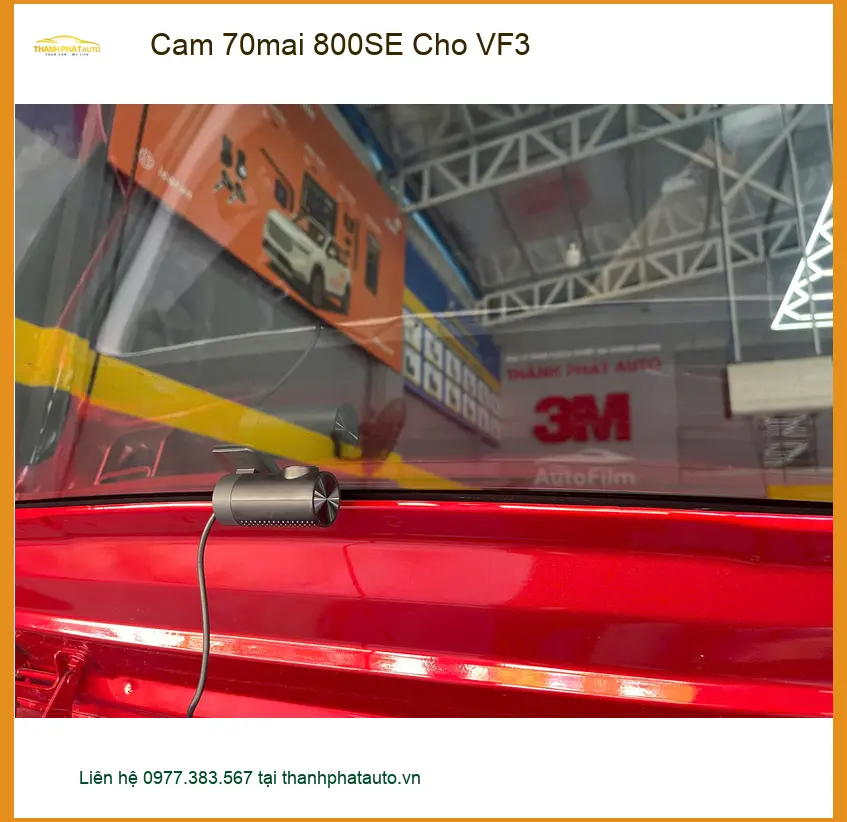 Chú Phước lắp camera 70mai 800SE cho VinFast VF3 tại Quận 9 đảm bảo an toàn ảnh thực tế 5