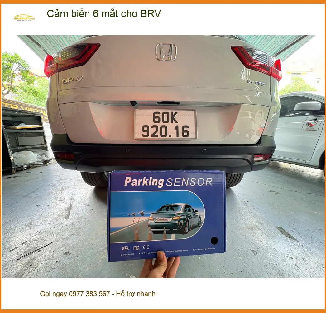 Anh Quang lắp cảm biến 6 mắt cho Honda BRV tại Quận 9 để đỗ xe an toàn hơn