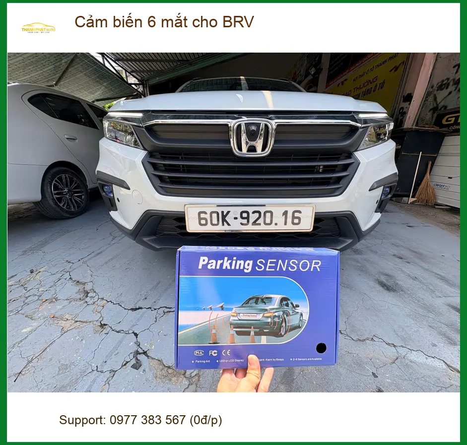 Anh Quang lắp cảm biến 6 mắt cho Honda BRV tại Quận 9 để đỗ xe an toàn hơn ảnh thực tế 2
