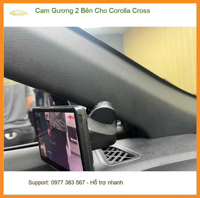 Anh Dũng lắp Cam Gương 2 Bên Cho Corolla Cross tại Quận 9 để lái xe an toàn hơn
